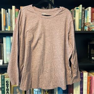 3X Heather Pink Old Navy Long Sleeve Tee